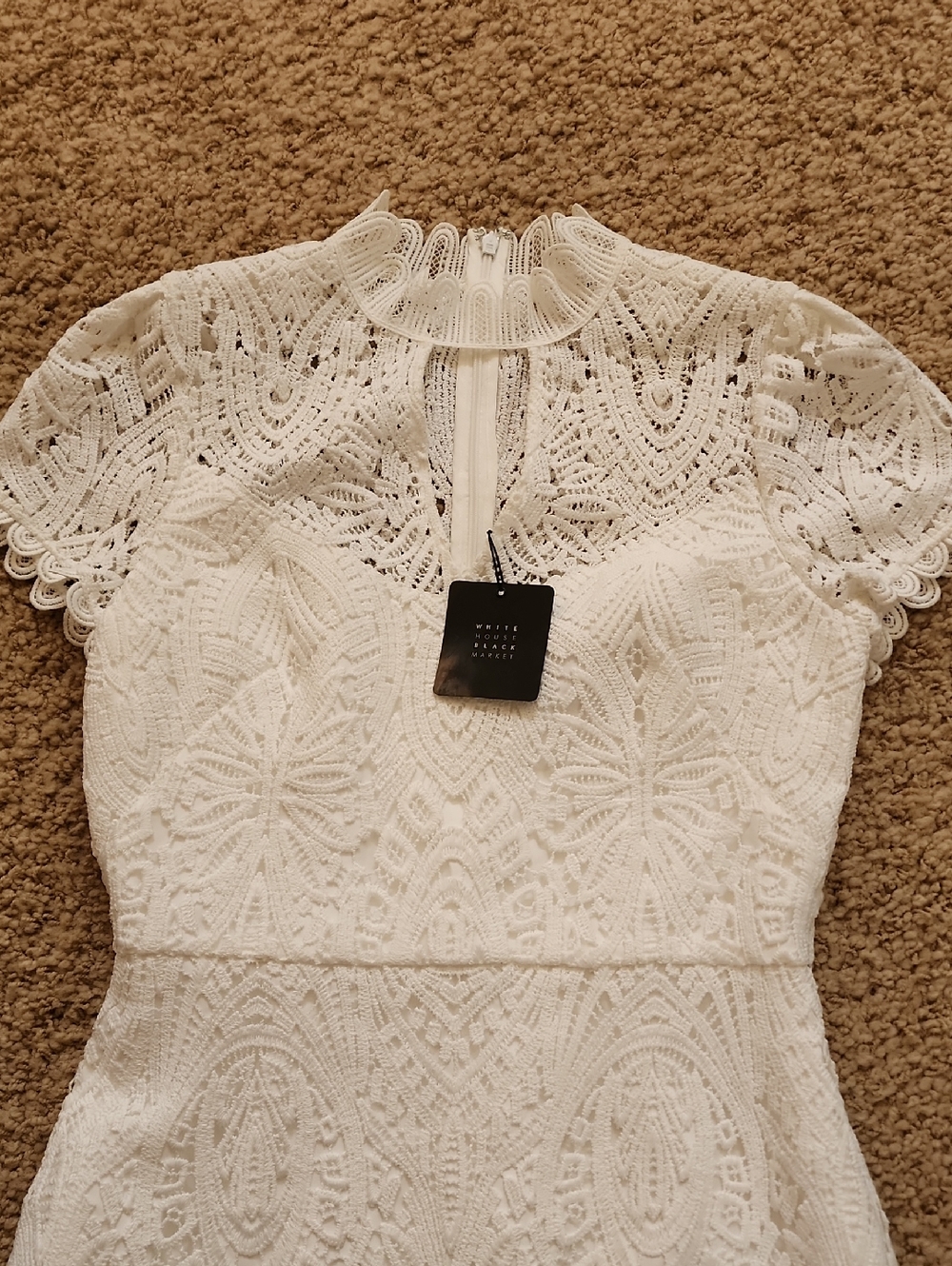White House Black Market White Lace Dress - Picture 7 of 9